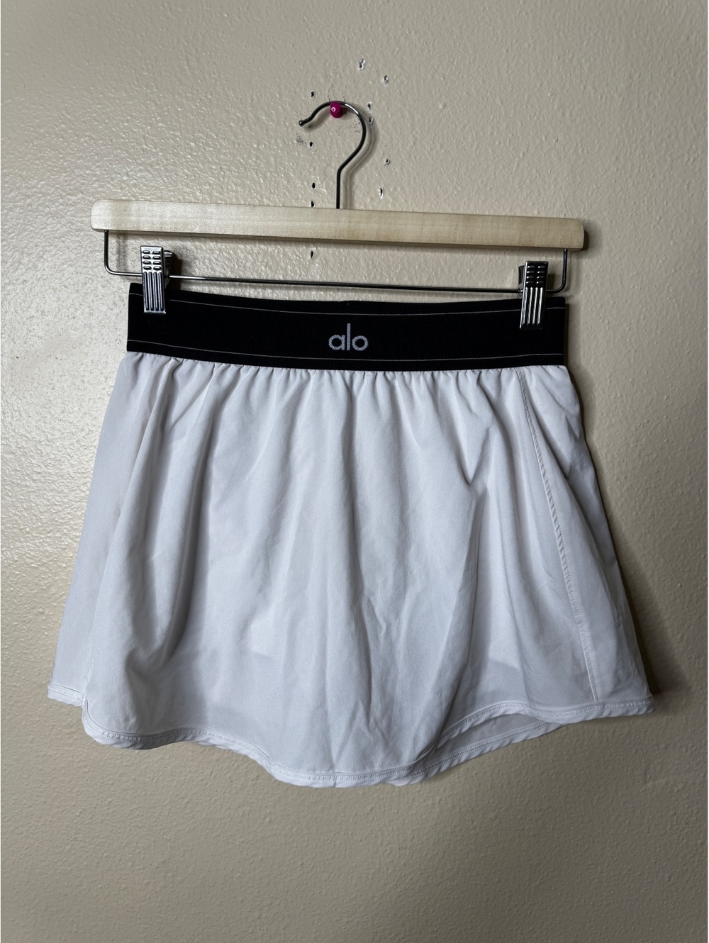 Alo Yoga Matchpoint Tennis Skort White Women's Medium Elastic Weist